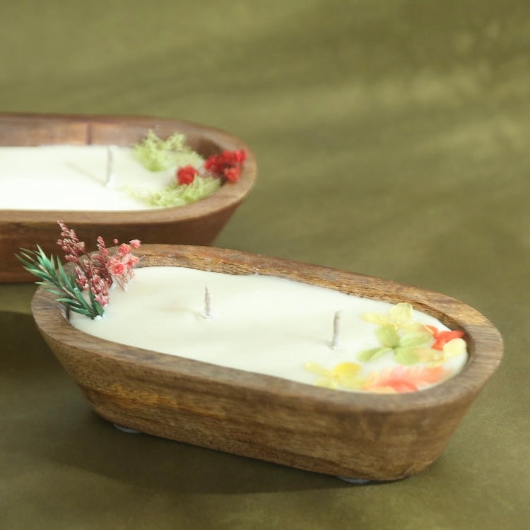 CANOE WOODEN CANDLE