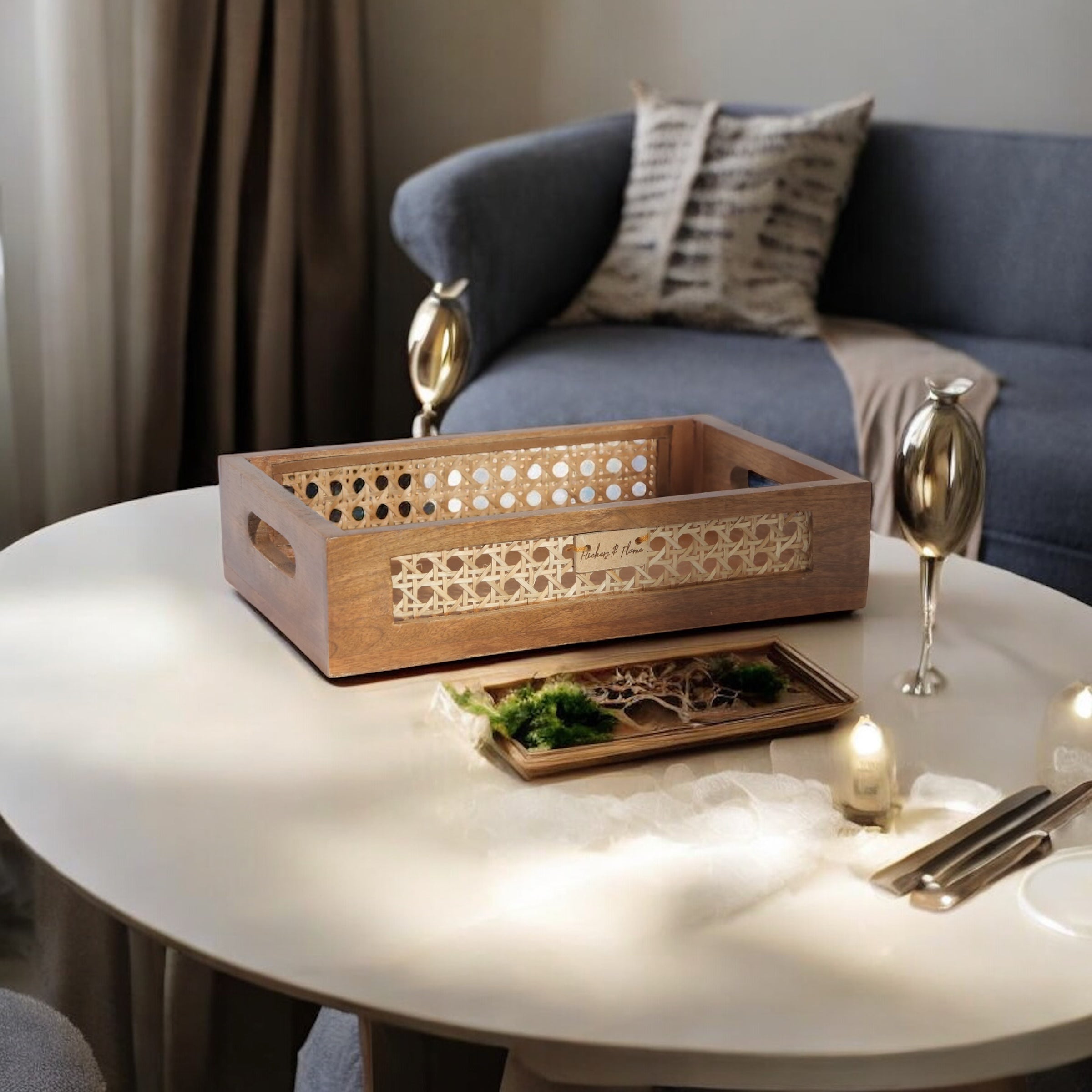 ARANYA RATTAN TRAY