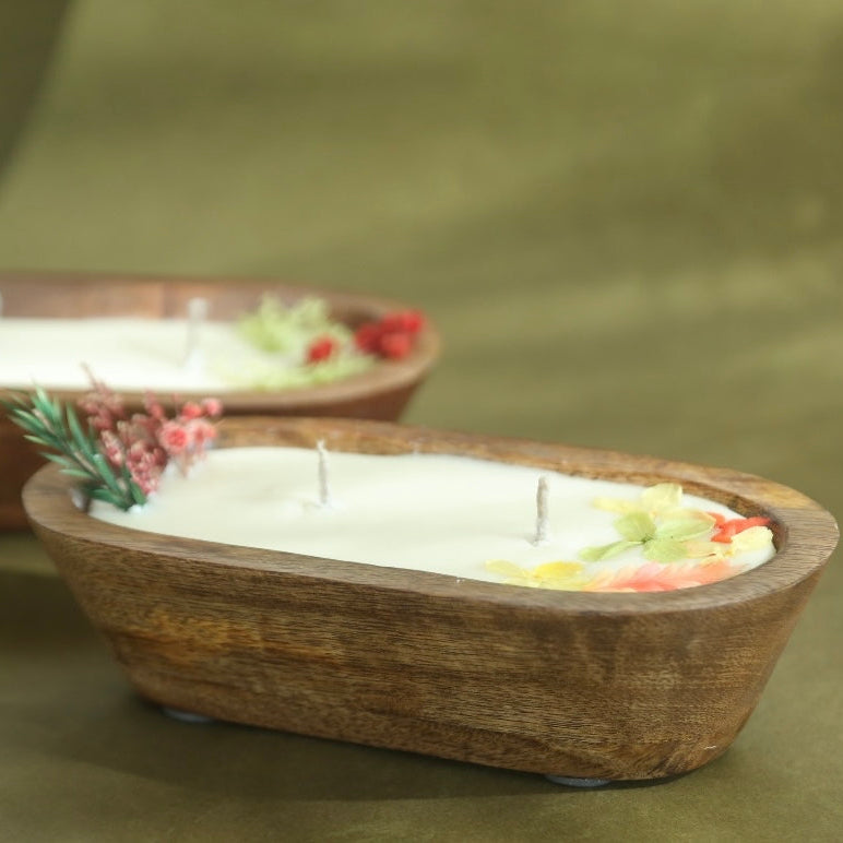 CANOE WOODEN CANDLE