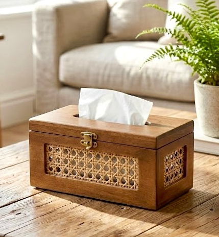 RATTAN TISSUE BOX