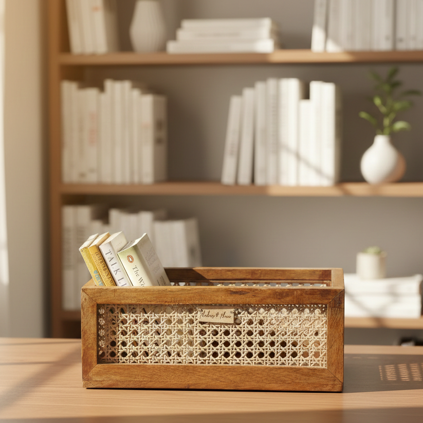 RATTAN ORGANISER