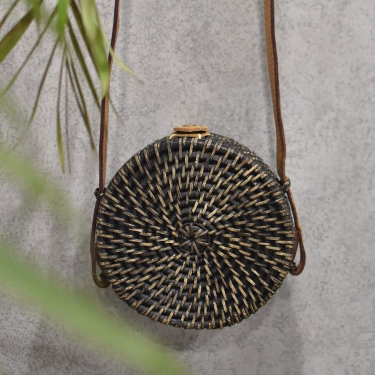 CHARCOAL CANE SLING BAG