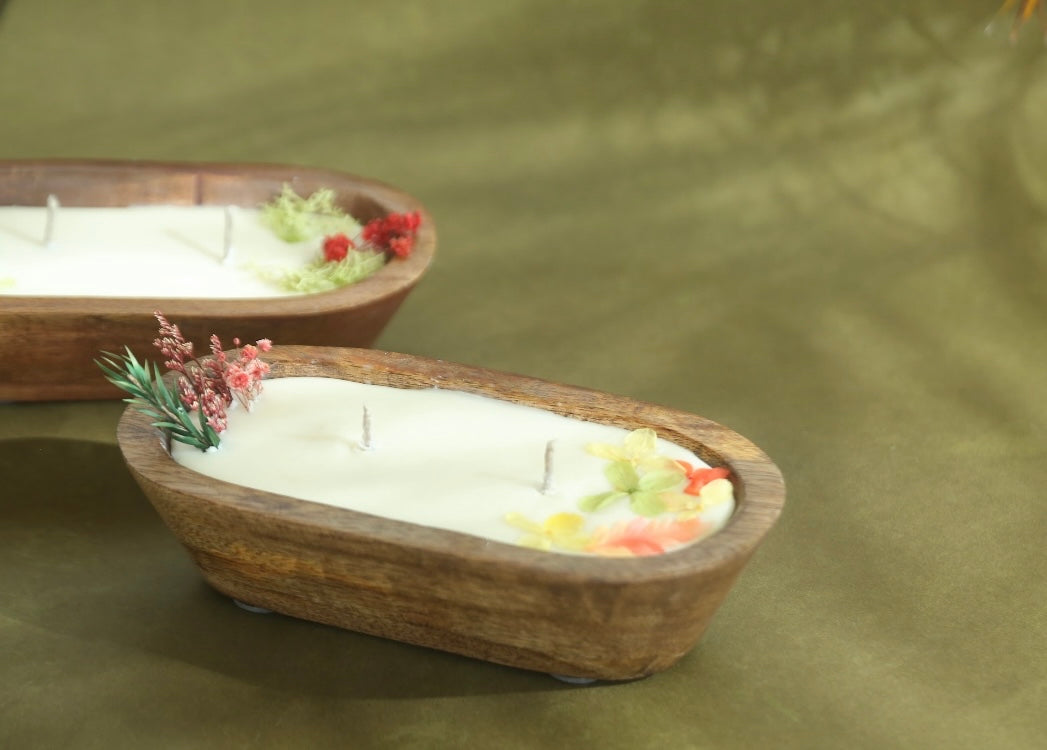 CANOE WOODEN CANDLE