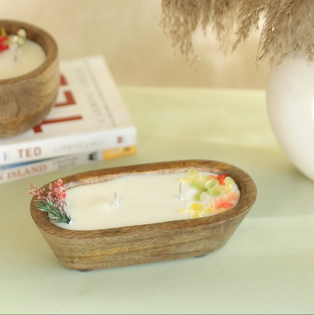 CANOE WOODEN CANDLE