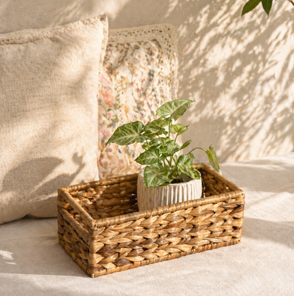 WATER HYACINTH RECTANGULAR TRAY