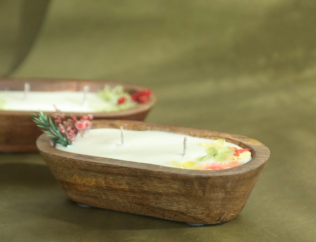 CANOE WOODEN CANDLE