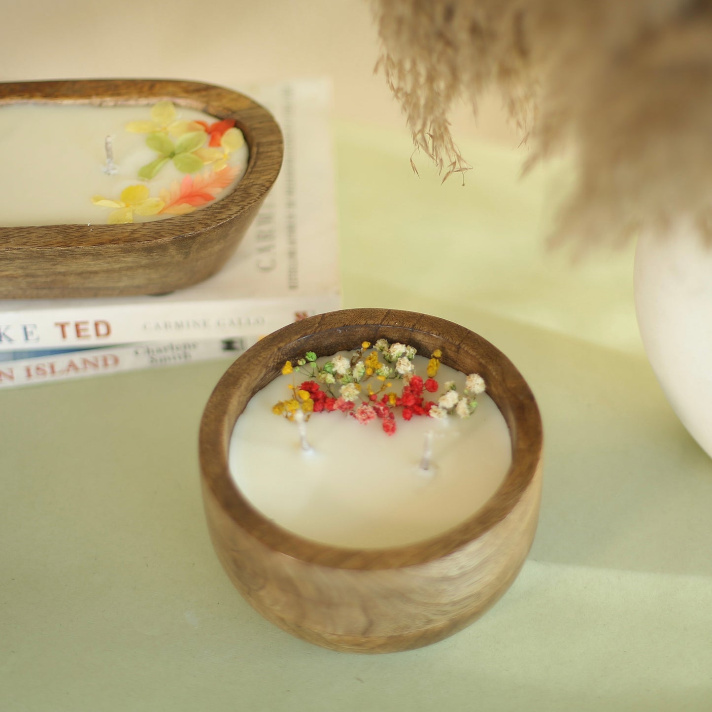 BLOSSOM WOODEN CANDLE