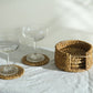 CANE COASTERS SET
